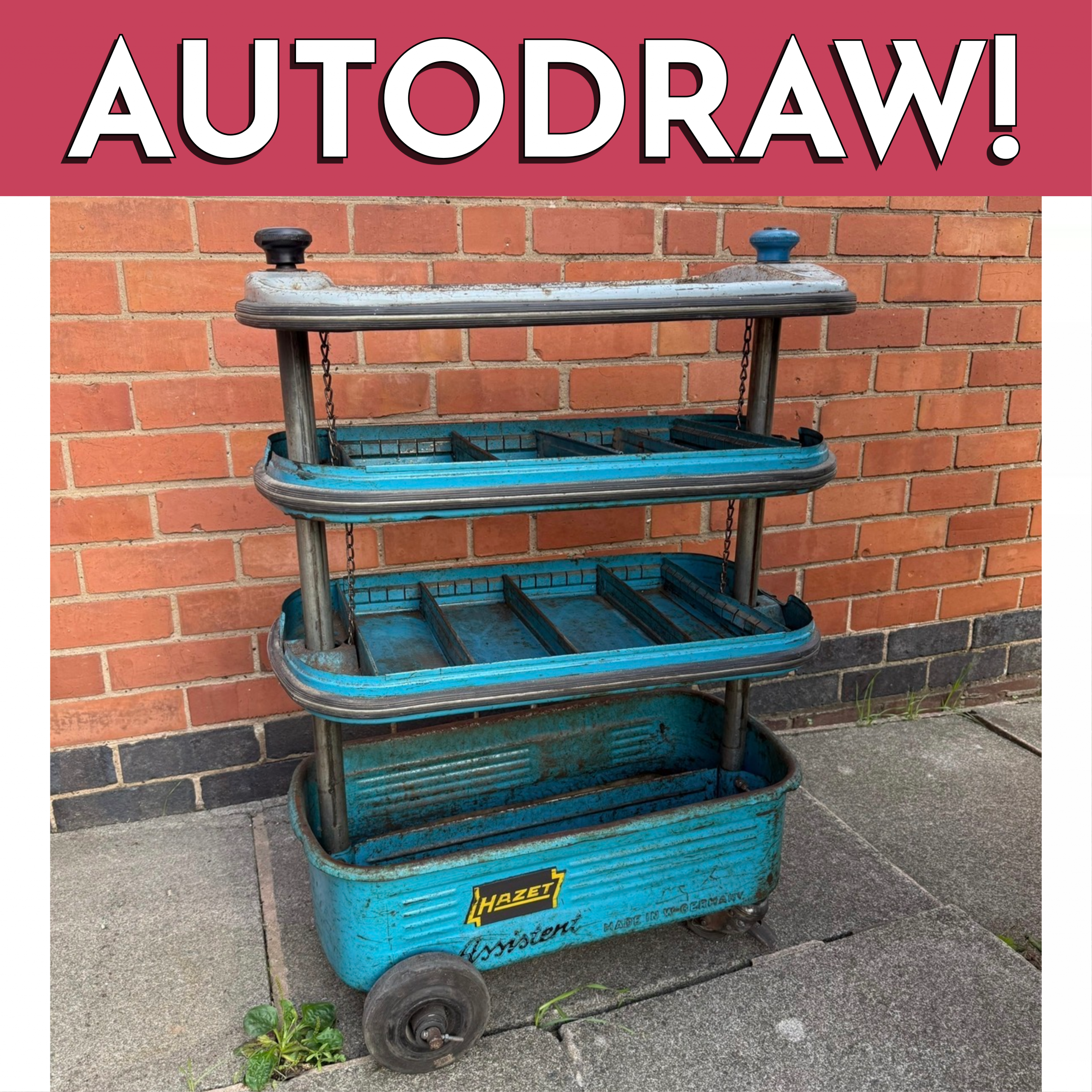 Vintage Hazet Toolbox Trolley